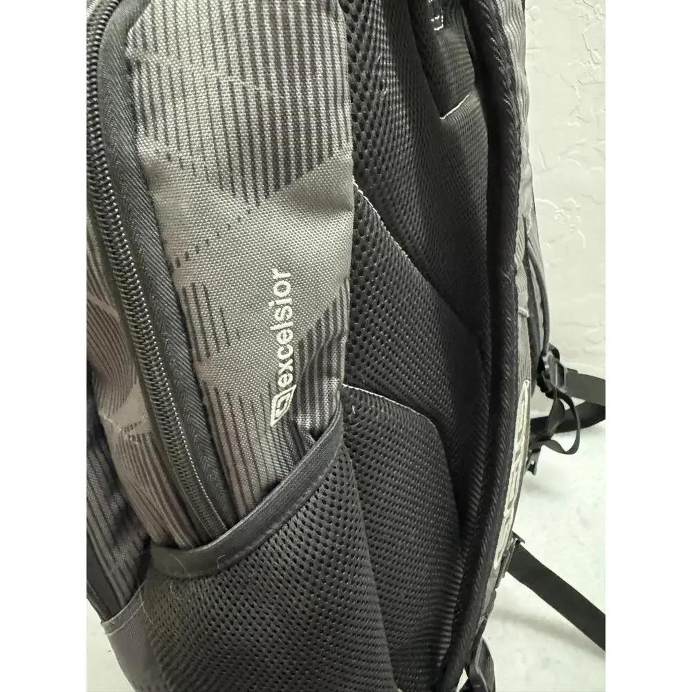 Ogio Excelsior Backpack Gray Black Multiple Compartments Zipper Closure One Size